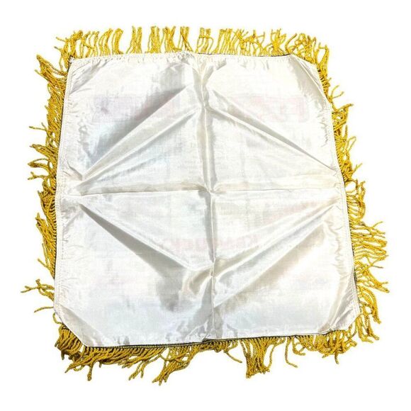 Vintage Fort Knox Souvenir Pillowcase Cover Satin Sweetheart Poem & Fringe - Picture 4 of 5